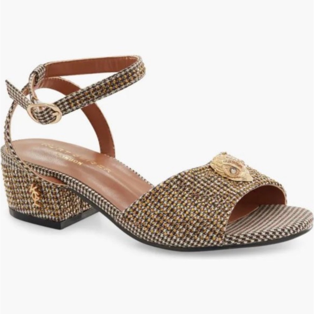 Kurt Geiger Tweed Ankle Strap Dress Shoes